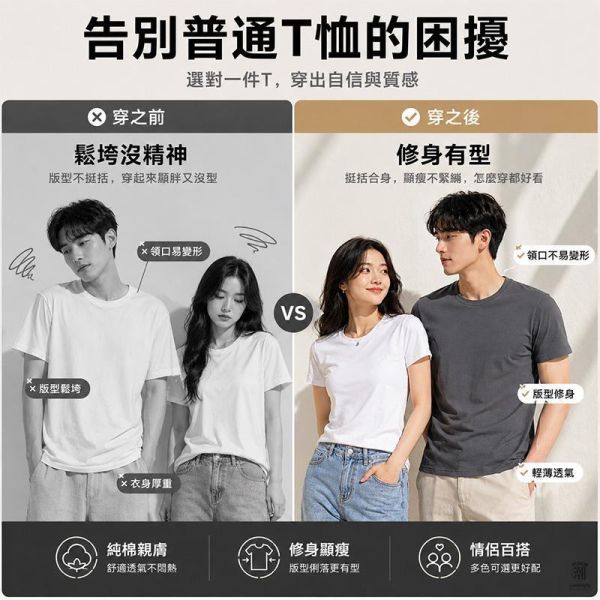 加大尺碼(S~6XL) 韓系純棉短袖T恤 素色百搭 舒適情侶t恤 上衣,T恤,短袖,情侶t恤,大尺碼t恤,叫阿潮