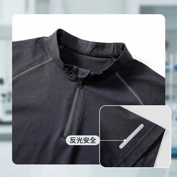 冰感立領運動短袖 速乾透氣抗UV機能上衣 運動T恤,機能上衣,排汗衫,涼感衣,短袖T恤,運動服,男生T恤,叫阿潮