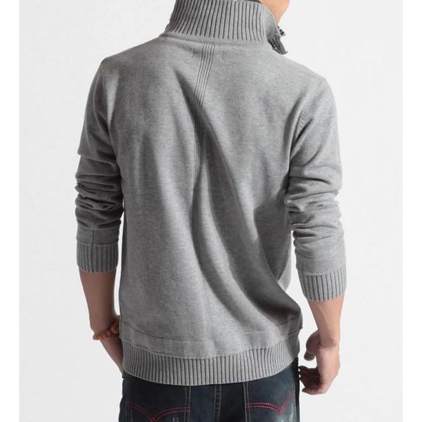 修身顯瘦 格紋翻領 假兩件 針織衫 長袖POLO衫 上衣,長袖,POLO衫,針織,毛衣,叫阿潮