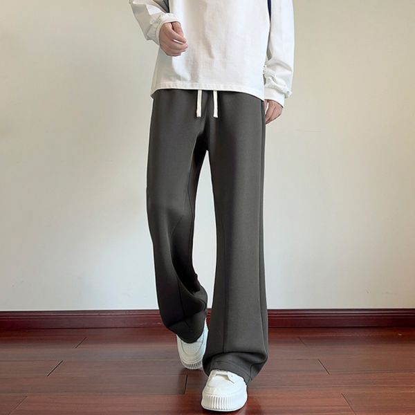 寬鬆 微喇休閒褲 顯高顯瘦 休閒長褲 休閒長褲,長褲,微喇叭褲,寬褲,男生長褲,叫阿潮