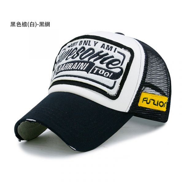 韓版 磨邊造型 網帽 貨車帽 男帽 女帽 棒球帽 防曬 透氣 帽子 帽子,網帽,貨車帽,男帽,女帽,防曬帽,潮帽