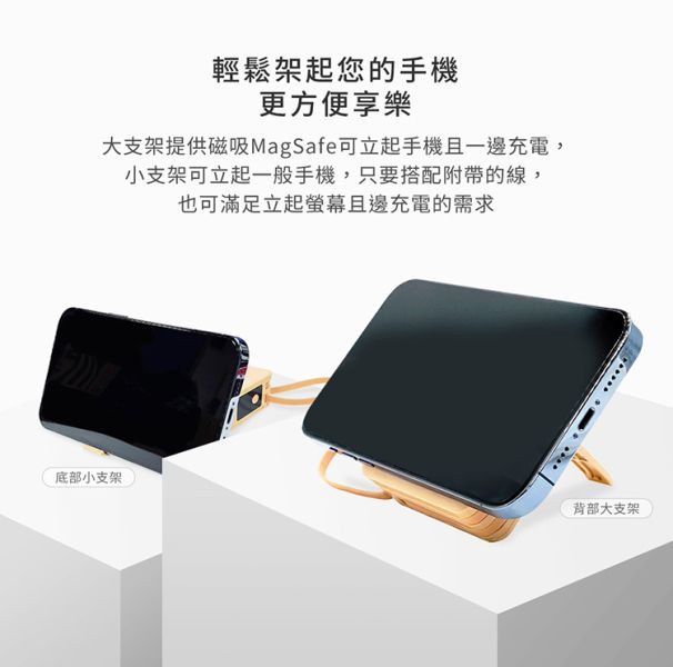 amuok 七合一 MagSafe 磁吸無線充 自帶線 PD快充 行動電源 行動電源,無線充電,磁吸,MagSafe,快充,amuok