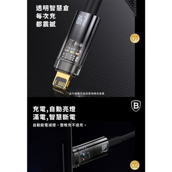 Baseus倍思 探索者系列 智能斷電IOS快充數據線(2.4A)(1m)(2m) 充電線,數據線,快充線,蘋果,IPHONE,倍思