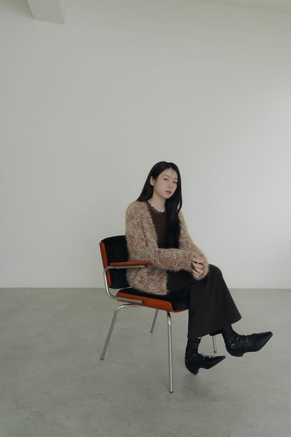 彈性收腰簡約直筒長裙(深咖) 