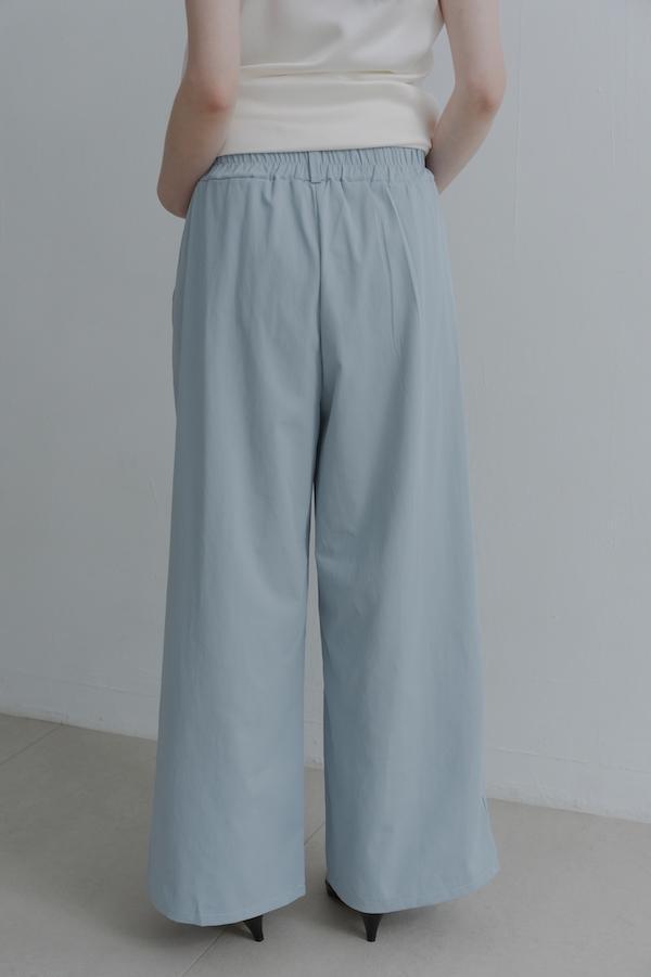 輕盈感鬆緊春日涼感褲(淺藍) 