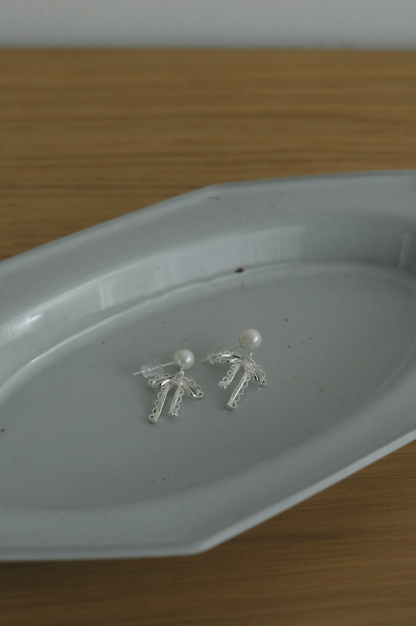 蝴蝶蝶珍珠耳針 