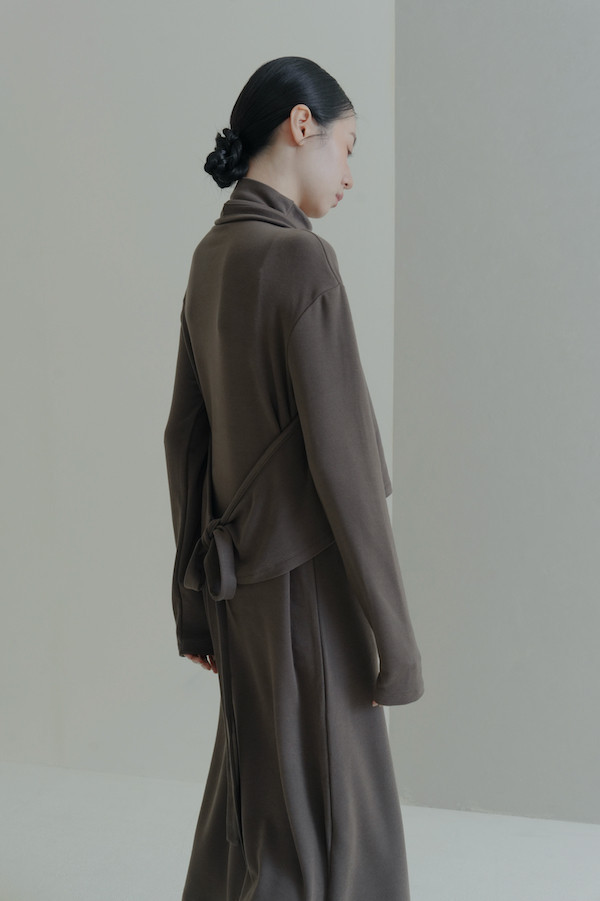 設計感兩件式造型洋裝(深棕) 