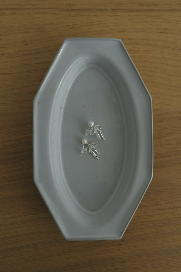 蝴蝶蝶珍珠耳針 