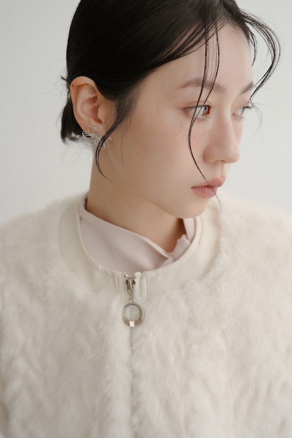 親膚保暖毛毛外套(白) 