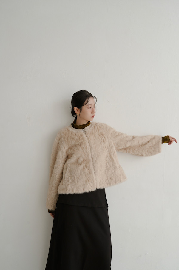 親膚保暖毛毛外套(奶茶) 