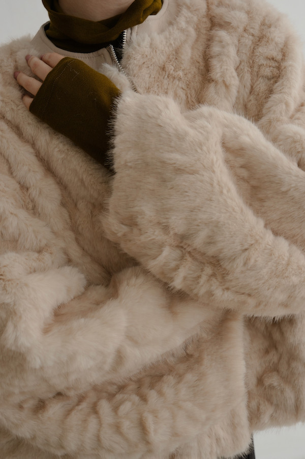 親膚保暖毛毛外套(奶茶) 