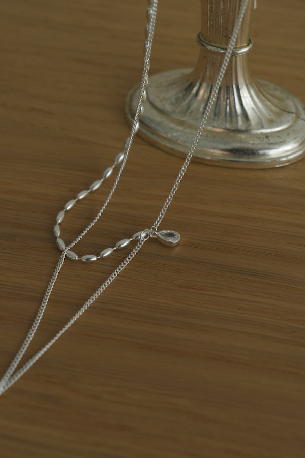 貝殼珍珠雙鍊項鍊 