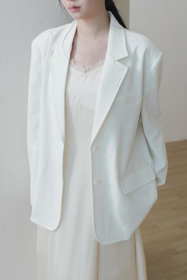 內裡條紋春日感西外(白) 