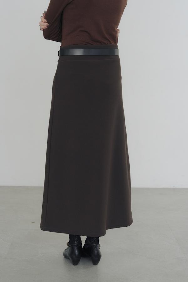 彈性收腰簡約直筒長裙(深咖) 