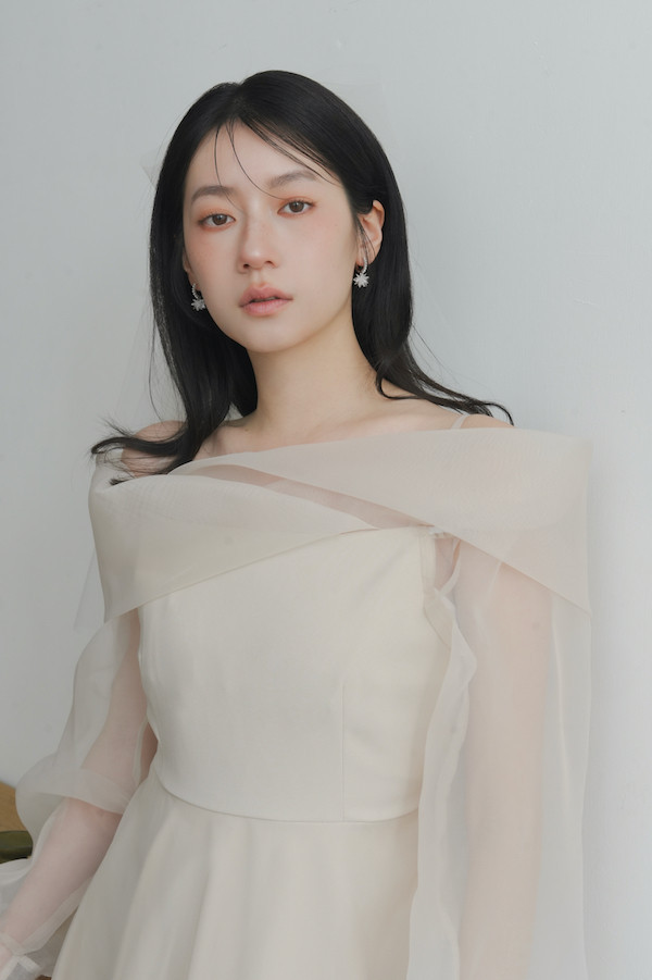 煙花水鑽珍珠耳針 