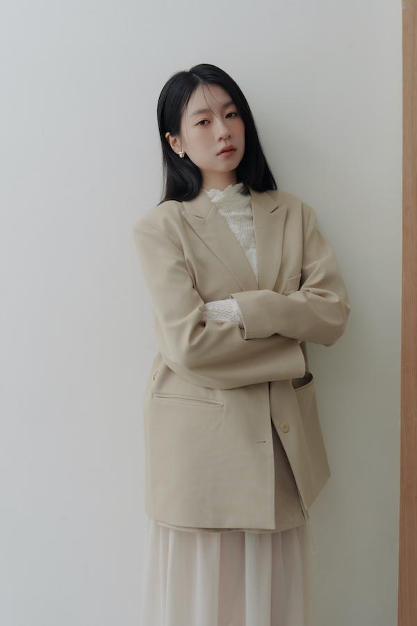 單顆珍珠一字耳針 