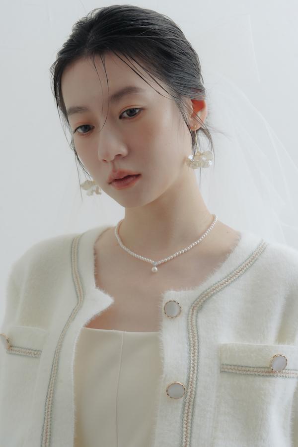 彩線縫邊親膚口袋外套(白) 