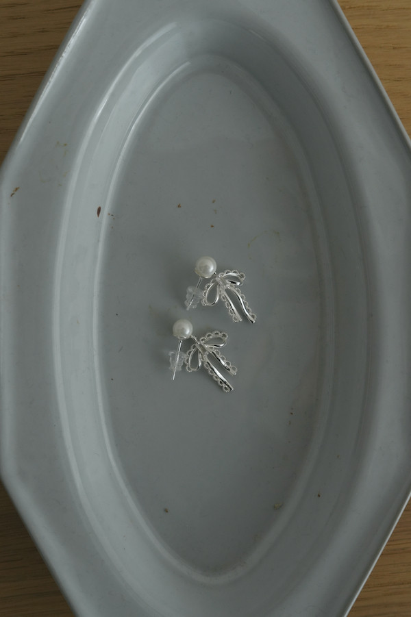 蝴蝶蝶珍珠耳針 