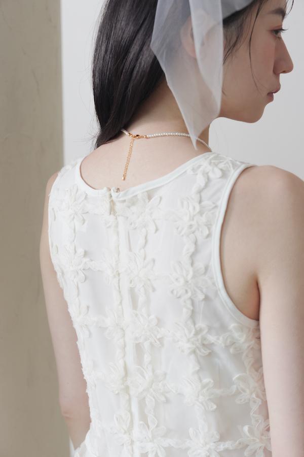 珍珠蝴蝶結串珠頸鍊 