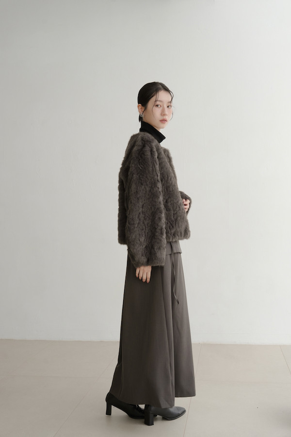 親膚保暖毛毛外套(深灰) 