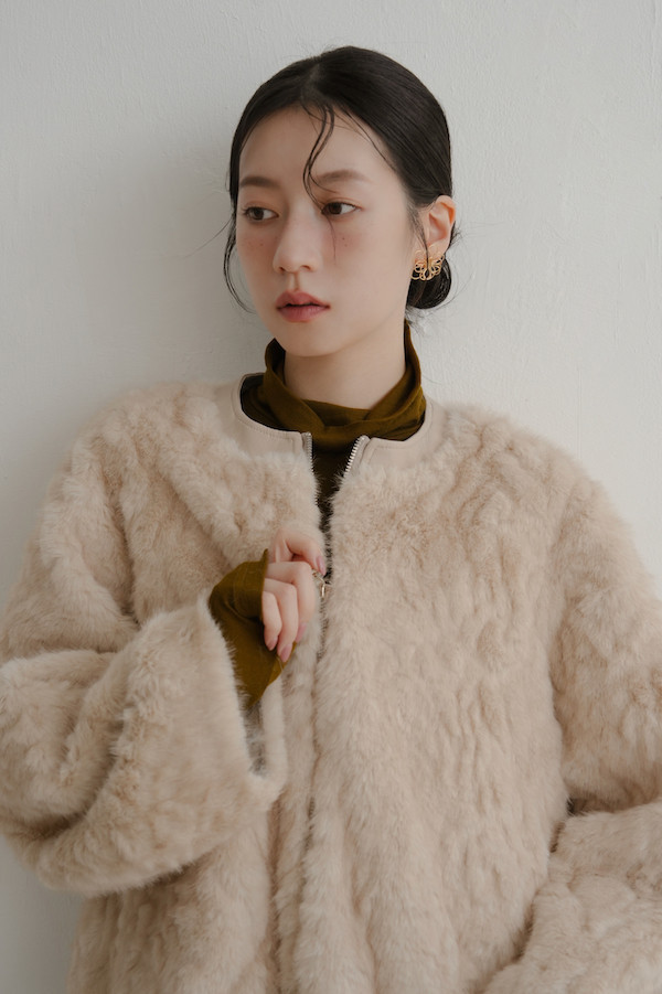 親膚保暖毛毛外套(奶茶) 