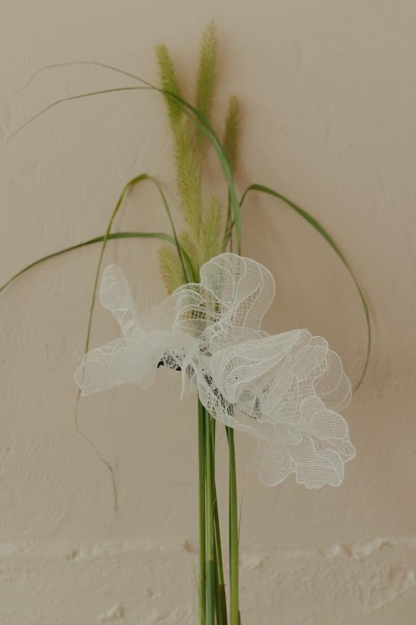 網狀立體蕾絲花髮飾 