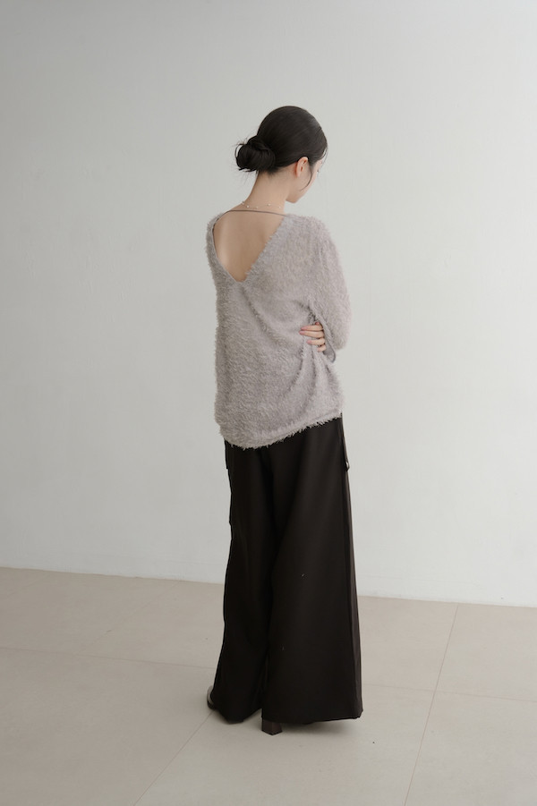 兩側釘釦設計長褲(黑) 