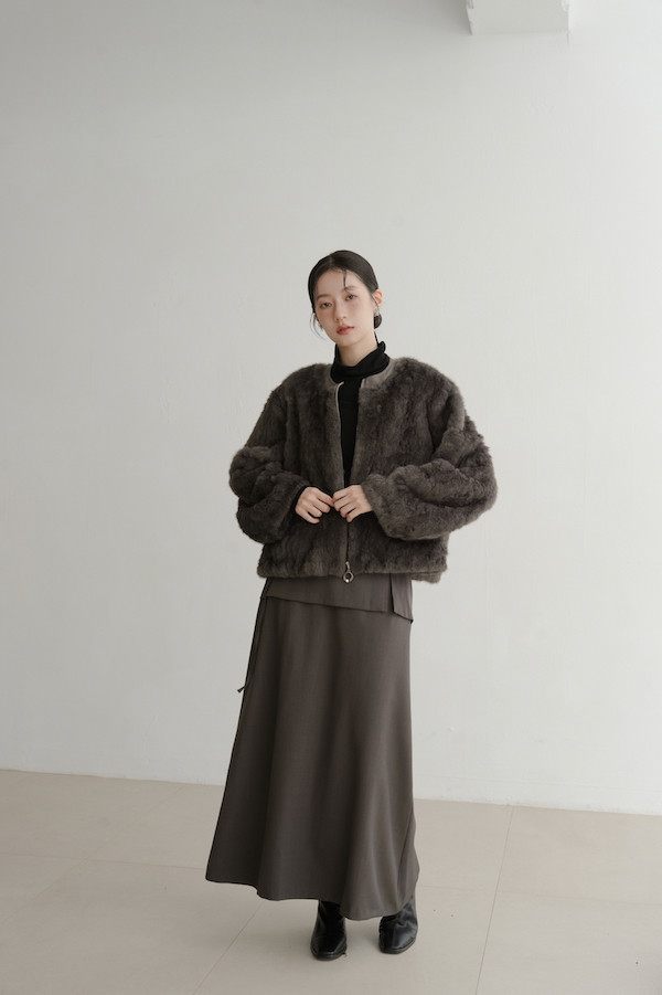 親膚保暖毛毛外套(深灰) 