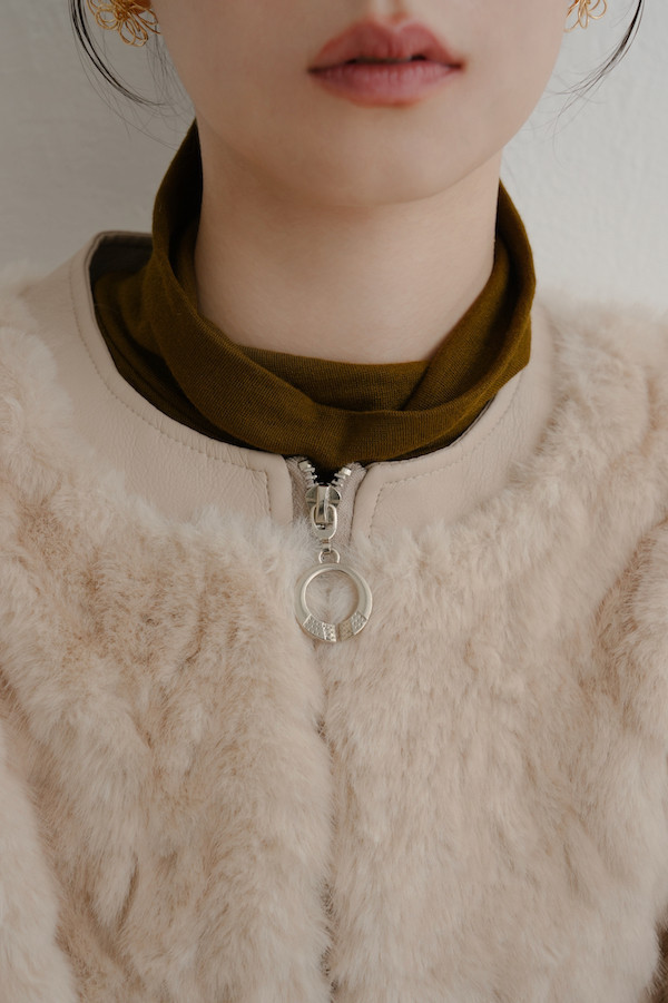 親膚保暖毛毛外套(奶茶) 