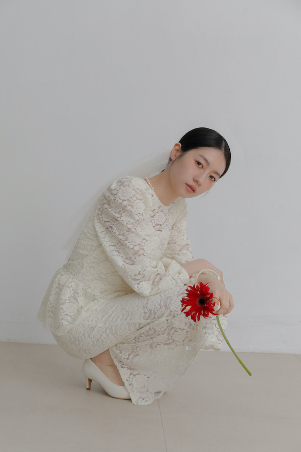 【SALE】法式棉質蕾絲窄裙(米白) 