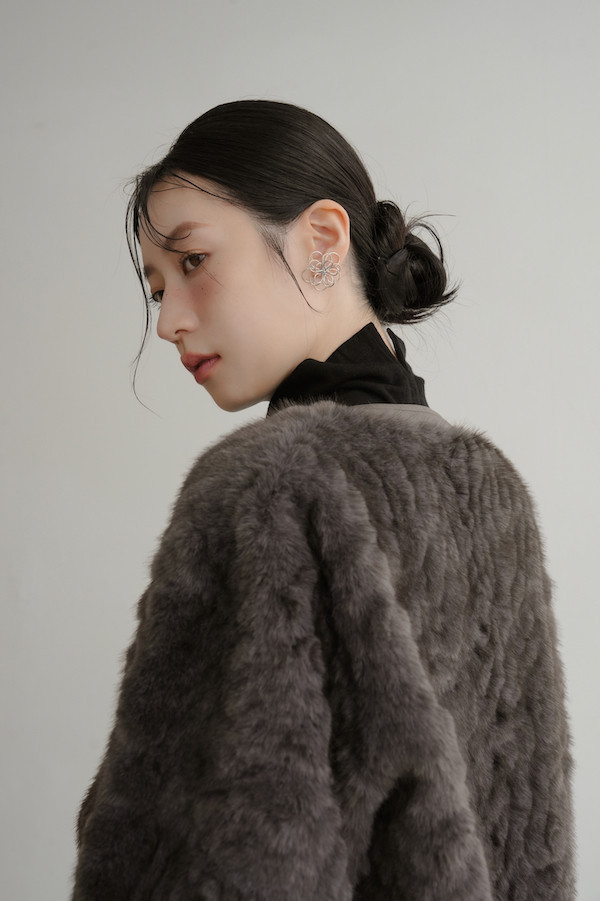 親膚保暖毛毛外套(深灰) 