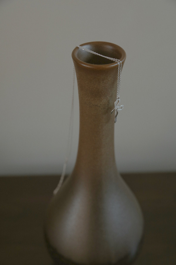 佳蓁補價差下單處-925純銀蝴蝶結水鑽項鍊 