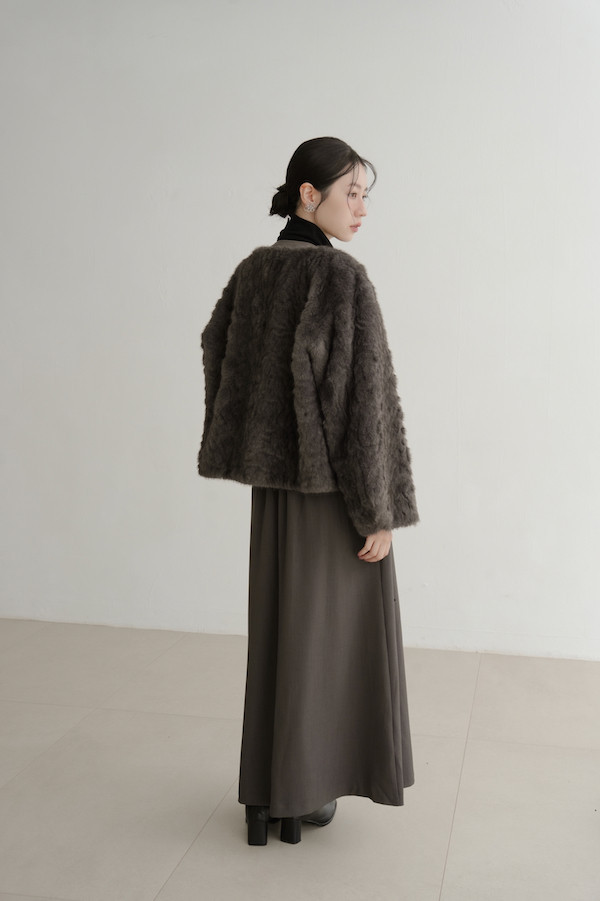 親膚保暖毛毛外套(深灰) 