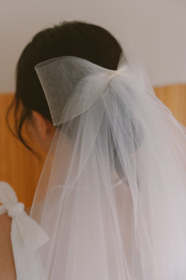 佳欣補價差下單處-蝴蝶結雙層短頭紗(白) 