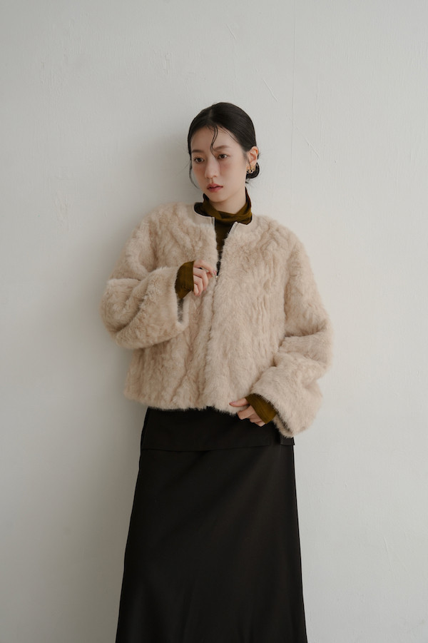 親膚保暖毛毛外套(奶茶) 