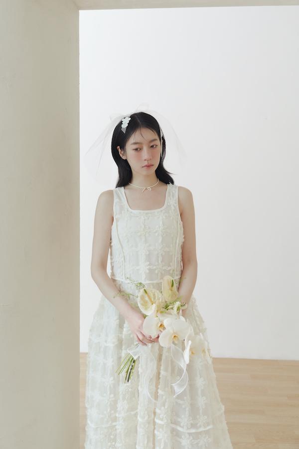 珍珠蝴蝶結串珠頸鍊 