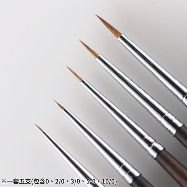 GRANDARTS×MADWORKS GM01 純貂毛筆套組 (一套五支)