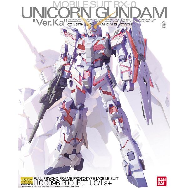 萬代 MG 1/100 RX-0 獨角獸鋼彈 1號機 VER.Ka 