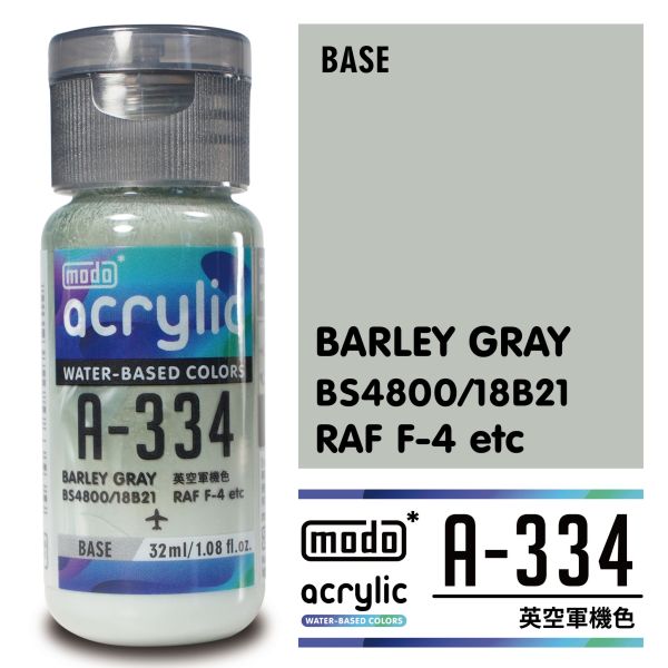 modo 摩多製造所 水漆 A-334 英空軍色 BARLEY GRAY (32ml) 