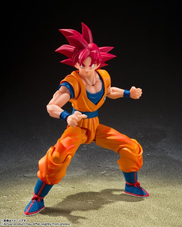萬代 S.H.Figuarts 七龍珠 超級賽亞人之神 孫悟空 渾身纏繞著神之氣的姿態 