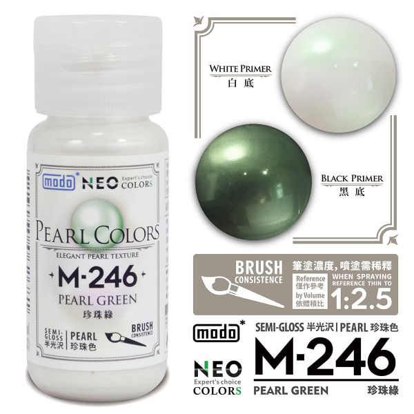 modo 摩多製造所 硝基漆 M-246 珍珠綠 30ml 