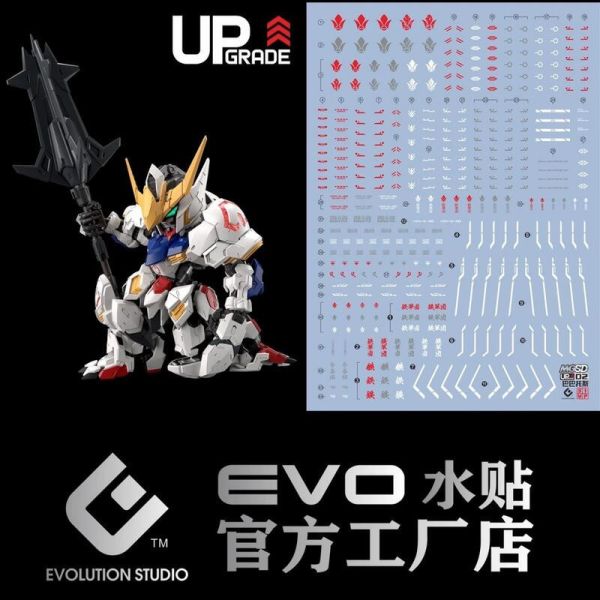 EVO 水貼 MGSD 獵魔鋼彈第四型態 鐵血孤兒 螢光 專用水貼 