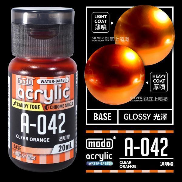 modo 摩多製造所 水漆 A-042 透明橙 20ml 