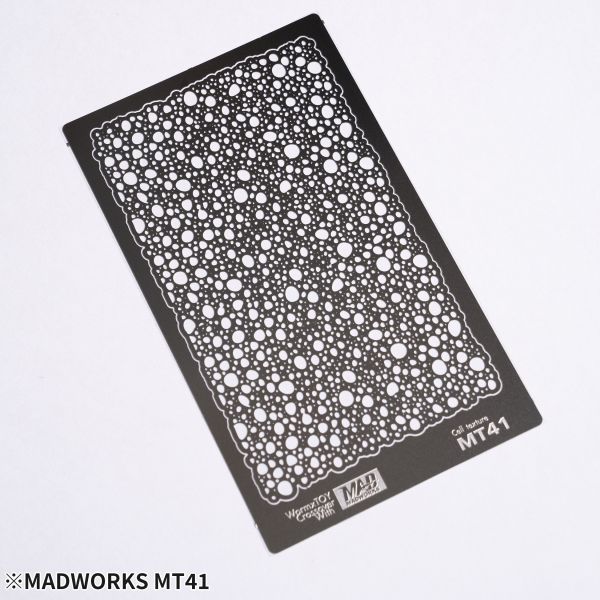 MADWORKS MT41 特殊塗裝用質感遮噴板1-生物紋理特效遮噴版 