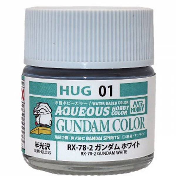 郡氏 GSI 鋼彈專用色 水性漆 HUG 01 RX-78-2 鋼彈專用 白色 半光澤 10ml 