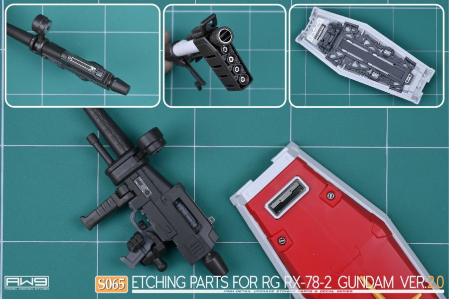 鋼魂 AW9 S065 RG 1/144 RX-78-2 鋼彈 初鋼 2.0 改造蝕刻片 附水貼 (不含鋼彈本體) 