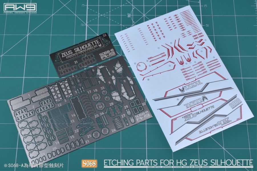 鋼魂 AW9 S068 HG 1/144 神王宙斯型外掛裝備 改造蝕刻片 附水貼 (不含模型本體) 