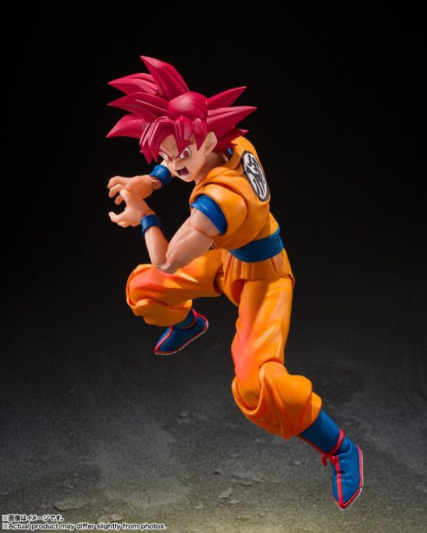 萬代 S.H.Figuarts 七龍珠 超級賽亞人之神 孫悟空 渾身纏繞著神之氣的姿態 