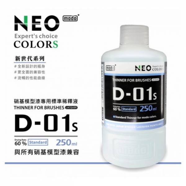 modo 摩多製造所 D-01S 摩多模型漆專用標準稀釋液 250ml 