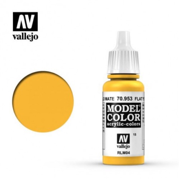 西班牙 Acrylicos Vallejo AV水性漆 模型色彩 #70953 平光黃色 
